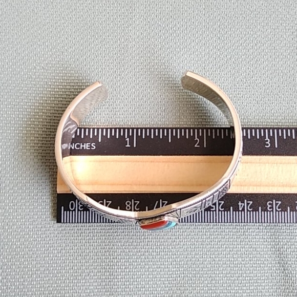 Roderic Tenorio Southwest Sterling Cuff Bracelet - Picture 7 of 12